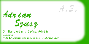 adrian szusz business card